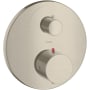 Axor Starck Dual Function Thermostatic and Ceramic Valve Trim Only with Volume Control - Engineered in Germany, Limited Lifetime Warranty Brushed Nickel