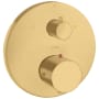 Axor Starck Thermostatic Valve Trim with Integrated Diverter and Volume Controls Less Valve - Engineered in Germany, Limited Lifetime Warranty Brushed Gold Optic