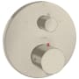 Axor Starck Thermostatic Valve Trim with Integrated Diverter and Volume Controls Less Valve - Engineered in Germany, Limited Lifetime Warranty Brushed Nickel