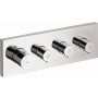 Axor ShowerSolutions Thermostatic Valve Trim with Integrated Volume Control for 3 Applications Less Valve - Engineered in Germany, Limited Lifetime Warranty Chrome