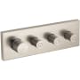 Axor ShowerSolutions Thermostatic Valve Trim with Integrated Volume Control for 3 Applications Less Valve - Engineered in Germany, Limited Lifetime Warranty Brushed Nickel