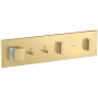 Axor ShowerComposition 2 Function Thermostatic Valve Trim with Diverter, Volume Control and Integrated Hand Shower Holder - Less Rough In Brushed Gold Optic