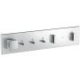 Axor ShowerComposition Thermostatic Valve Trim with Diverter, Volume Control and Integrated Hand Shower Holder for 3 Applications - Less Rough In Chrome