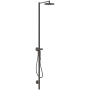 Axor Starck Retrofit Shower with Shower Head, Hand Shower, and Hose Brushed Black Chrome