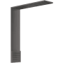 Axor ShowerComposition 1.75 GPM Single Function Rain Shower Head with Body Spray / Shoulder Shower Brushed Black Chrome