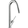 Axor Starck 1.5 GPM Single Hole Pull Down Kitchen Faucet with Joystick Handle Chrome
