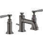 Axor Montreux 1.2 (GPM) Widespread Bathroom Faucet with Pop-Up Drain - Engineered in Germany, Limited Lifetime Warranty Brushed Black Chrome