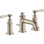 Axor Montreux 1.2 (GPM) Widespread Bathroom Faucet with Pop-Up Drain - Engineered in Germany, Limited Lifetime Warranty Brushed Nickel