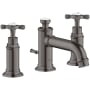 Axor Montreux 1.2 (GPM) Widespread Bathroom Faucet including Pop-Up Drain - Engineered in Germany, Limited Lifetime Warranty Brushed Black Chrome