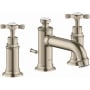 Axor Montreux 1.2 (GPM) Widespread Bathroom Faucet including Pop-Up Drain - Engineered in Germany, Limited Lifetime Warranty Brushed Nickel