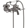 Axor Montreux Wall Mounted Tub Filler with Built-In Diverter and Lever Handles with Hand Shower - Engineered in Germany, Limited Lifetime Warranty Brushed Black Chrome