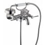 Axor Montreux Wall Mounted Tub Filler with Built-In Diverter and Lever Handles with Hand Shower - Engineered in Germany, Limited Lifetime Warranty Brushed Nickel