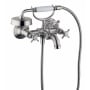 Axor Montreux Wall Mounted Tub Filler with Built-In Diverter and Cross Handles with Hand Shower - Engineered in Germany, Limited Lifetime Warranty Brushed Nickel