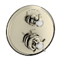 Axor Montreux Thermostatic Valve Trim Only with Cross Handle, Integrated Diverter and Volume Control for 2 Applications - Less Rough In Polished Nickel