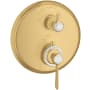 Axor Montreux Thermostatic Valve Trim with Integrated Diverter and Volume Controls Less Valve - Engineered in Germany, Limited Lifetime Warranty Brushed Gold Optic