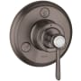 Axor Montreux Trio/Quattro Diverter Trim Less Valve - Engineered in Germany, Limited Lifetime Warranty Brushed Black Chrome