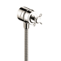Axor Montreux Wall Supply Elbow Integrated Shut Off and Volume Control with Cross Handle - Engineered in Germany, Limited Lifetime Warranty Polished Nickel