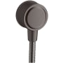 Axor Montreux Wall Outlet with Check Valves Brushed Black Chrome