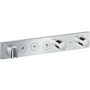 Axor ShowerSolutions 3 Function Thermostatic Valve Trim Only with 2 Knob Handles and Integrated Diverter - Less Rough In Chrome