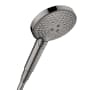 Axor ShowerSolutions 2.5 GPM Multi Function Shower Head with EcoRight, Quick Clean and Select Polished Black Chrome