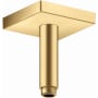 Axor ShowerSolutions 4" Ceiling Mounted Shower Arm and Square Flange Brushed Gold Optic