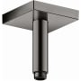 Axor ShowerSolutions 4" Ceiling Mounted Shower Arm and Square Flange Polished Black Chrome