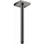 Axor ShowerSolutions 12" Ceiling Mounted Shower Arm and Square Flange Polished Black Chrome