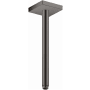 Axor ShowerSolutions 12" Ceiling Mounted Shower Arm and Square Flange Brushed Black Chrome