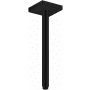 Axor ShowerSolutions 12" Ceiling Mounted Shower Arm and Square Flange Matte Black