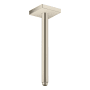 Axor ShowerSolutions 12" Ceiling Mounted Shower Arm and Square Flange Brushed Nickel