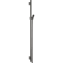 Axor Uno Slide Bar with 63" Techniflex Hand Shower Hose - Engineered in Germany, Limited Lifetime Warranty Polished Black Chrome