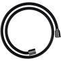 Axor Shower Solutions 49" Textile Hose with Cylindrical and Conical Nut Polished Black Chrome