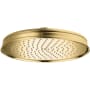 Axor Montreux 1.8 (GPM) Single Function Rain Shower Head - Engineered in Germany, Limited Lifetime Warranty Brushed Gold Optic