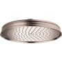 Axor Montreux 1.8 (GPM) Single Function Rain Shower Head - Engineered in Germany, Limited Lifetime Warranty Brushed Nickel