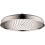 Axor Montreux 1.8 (GPM) Single Function Rain Shower Head - Engineered in Germany, Limited Lifetime Warranty Polished Nickel