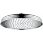 Axor Montreux 2.5 GPM Single Function Rain Shower Head with QuickClean Technology Chrome