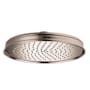 Axor Montreux 2.5 GPM Single Function Rain Shower Head Brushed Nickel