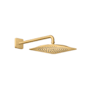 Axor Citterio C 1.75 GPM Single Function 11" Rain Shower Head with PowderRain and Included Shower Arm Brushed Gold Optic