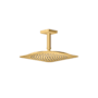 Axor Citterio C 1.75 GPM Single Function Rain Shower Head with PowderRain and Included Ceiling Shower Arm Brushed Gold Optic