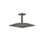 Axor Citterio C 1.75 GPM Single Function Rain Shower Head with PowderRain and Included Ceiling Shower Arm Brushed Black Chrome