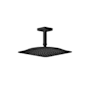 Axor Citterio C 1.75 GPM Single Function Rain Shower Head with PowderRain and Included Ceiling Shower Arm Matte Black