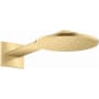 Axor ShowerSolutions 2.5 GPM Round Multi Function Rain Shower Head with Wall Mounted Shower Arm, EcoRight and Quick Clean Brushed Gold Optic