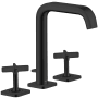 Axor Citterio E 1.2 GPM Widespread Bathroom Faucet with Pop-Up Drain Assembly Matte Black