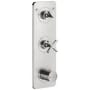 Axor Citterio E Two Function Thermostatic Valve Trim Only with Triple Knob/Lever/Cross Handles and Integrated Diverter Chrome