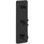 Axor Citterio E Two Function Thermostatic Valve Trim Only with Triple Knob/Lever/Cross Handles and Integrated Diverter Matte Black
