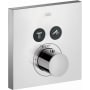 Axor ShowerSelect Square Dual Function Thermostatic Trim Less Rough in - Engineered in Germany, Limited Lifetime Warranty Chrome