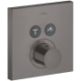 Axor ShowerSelect Square Dual Function Thermostatic Trim Less Rough in - Engineered in Germany, Limited Lifetime Warranty Brushed Black Chrome