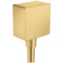 Axor ShowerSolutions Wall Outlet Square with Check Valves - Engineered in Germany, Limited Lifetime Warranty Brushed Gold Optic