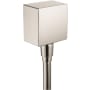 Axor ShowerSolutions Wall Outlet Square with Check Valves - Engineered in Germany, Limited Lifetime Warranty Brushed Nickel