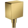 Axor ShowerSolutions Wall Outlet Square with Check Valves - Engineered in Germany, Limited Lifetime Warranty Polished Gold Optic